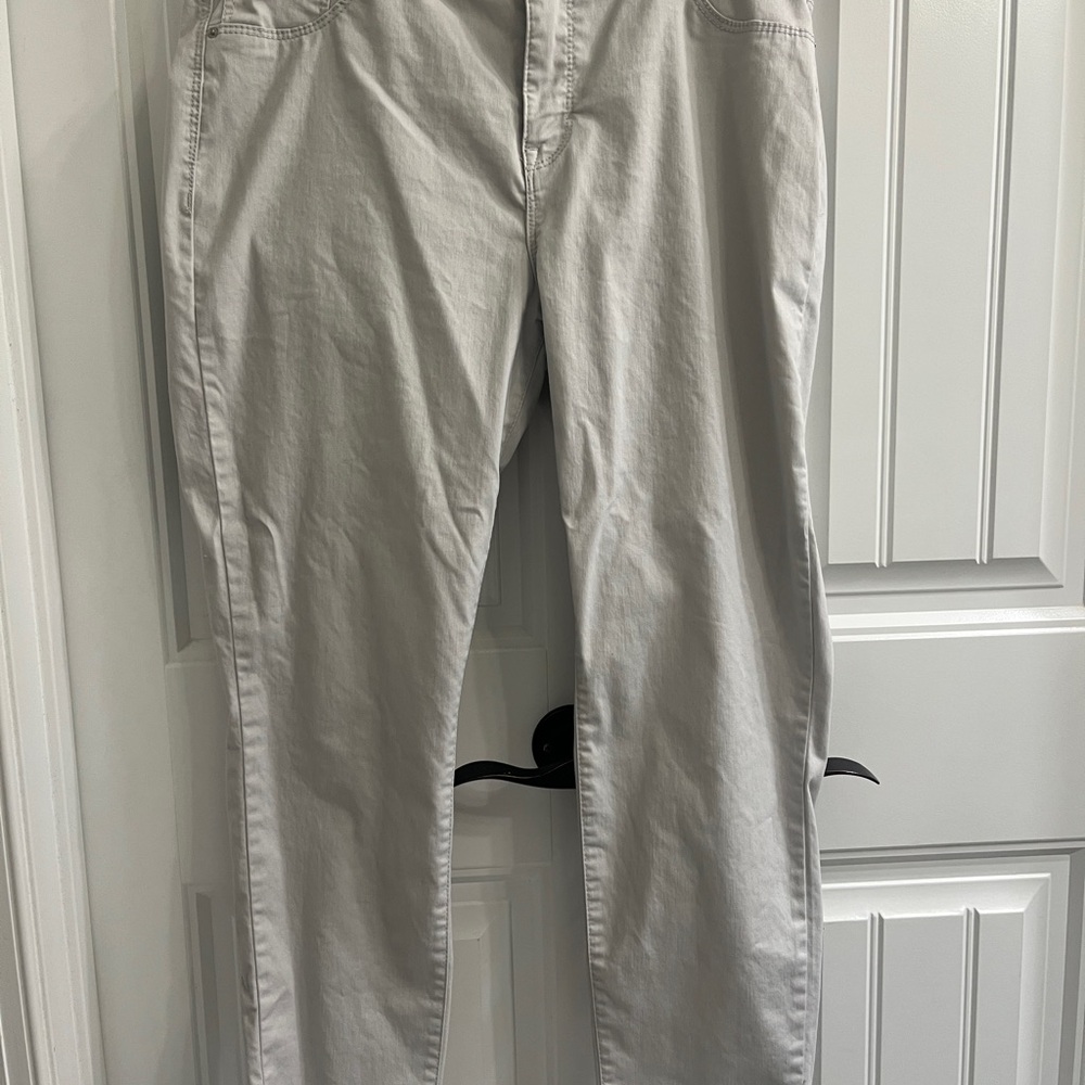 Curve Appeal Minimalist Jeggins Light Gray Soft Pants Size 14/32 Cotton Read